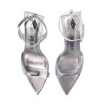 THE ATTICO ''GG'' SANDAL MISMATCHED SILVER