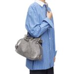 LOEWE FLAMENCO CLUTCH BAG IN DENIM