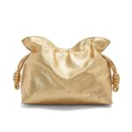 LOEWE FLAMENCO CLUTCH BAG IN METALLIC LAMBSKIN