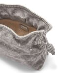 LOEWE FLAMENCO CLUTCH MINI BAG IN FLOCKED DENIM