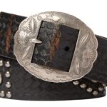 RALPH LAUREN STUDDED LEATHER BELT
