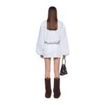 THE ATTICO WHITE AND BLACK MINI DRESS