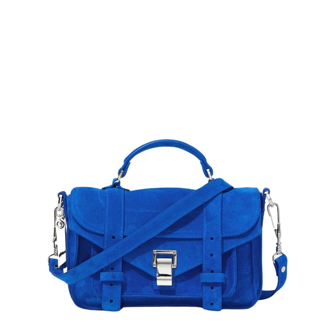 PROENZA PS1 TINY BAG IN SUEDE ELECTRIC BLUE