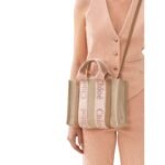 CHLOE SMALL WOODY TOTE BAG BLUSHY BEIGE