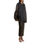 KHAITE THE GRIZZO JACKET IN PRESCOT AND BLACK LEATHER