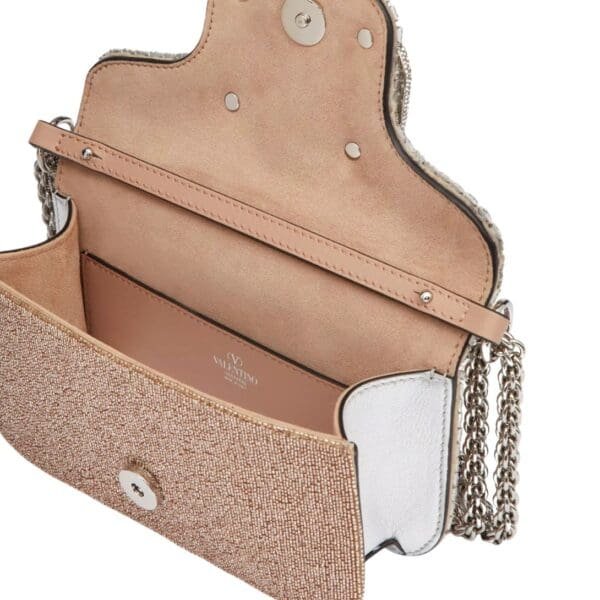 VALENTINO GARAVANI LOCÒ EMBROIDERED SMALL SHOULDER BAG