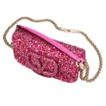 SMALL VALENTINO GARAVANI LOCÒ SHOULDER BAG WITH RHINESTONES
