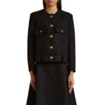 KHAITE THE LAYBIN JACKET IN BLACK WHOOL