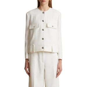 KHAITE THE LAYBIN JACKET IN CHALK