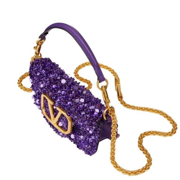 VALENTINO GARAVANI SMALL LOCÒ SHOULDER BAG WITH 3D EMBROIDERY