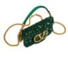 VALENTINO GARAVANI SMALL LOCÒ SHOULDER BAG WITH 3D EMBROIDERY