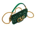 VALENTINO GARAVANI SMALL LOCÒ SHOULDER BAG WITH 3D EMBROIDERY