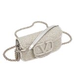VALENTINO GARAVANI LOCÒ EMBROIDERED SMALL SHOULDER BAG