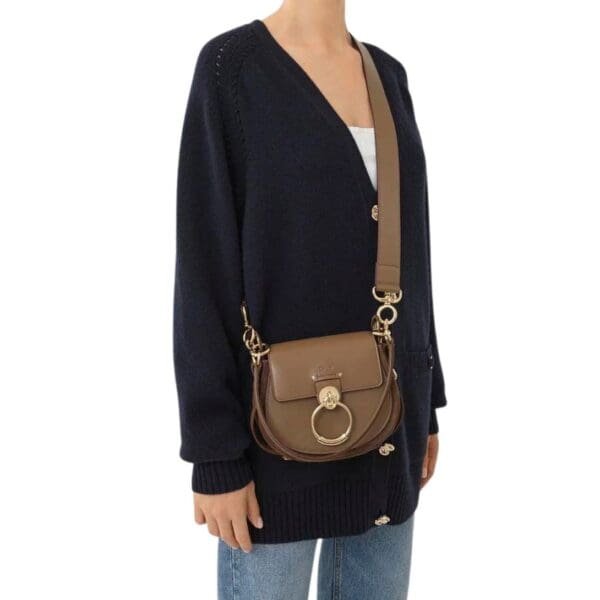 CHLOE SMALL TESS BAG DARK NUT