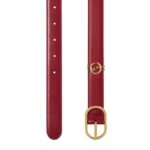 GUCCI BELT WITH ROUND INTERLOCKING G IN BLACK