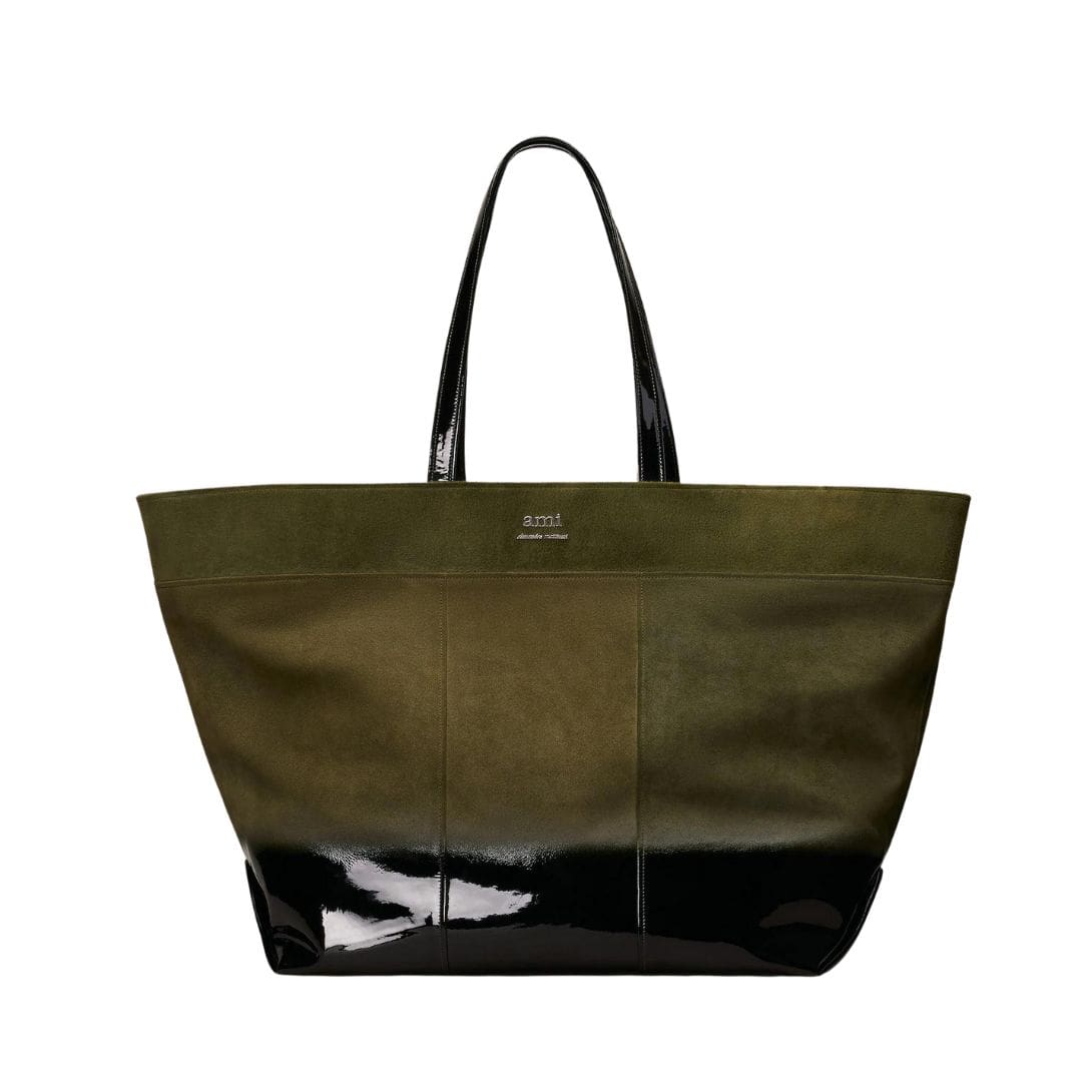 EAST WEST MAXI AMI SHOPPING BAG IN OLIVE 1 EAST WEST MAXI AMI SHOPPING BAG IN OLIVE