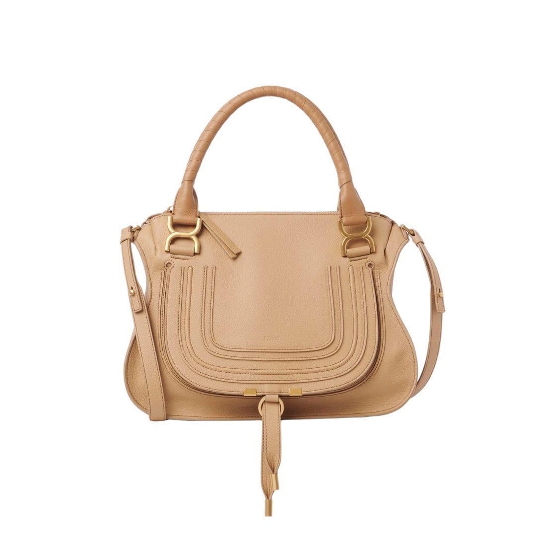 CHLOE MARCIE DOUBLE CARRY BAG MILKY BROWN