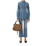 CHLOE MARCIE DOUBLE CARRY BAG PALM BROWN