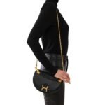 CHLOE MARCIE CHAIN FLAP BAG BLACK