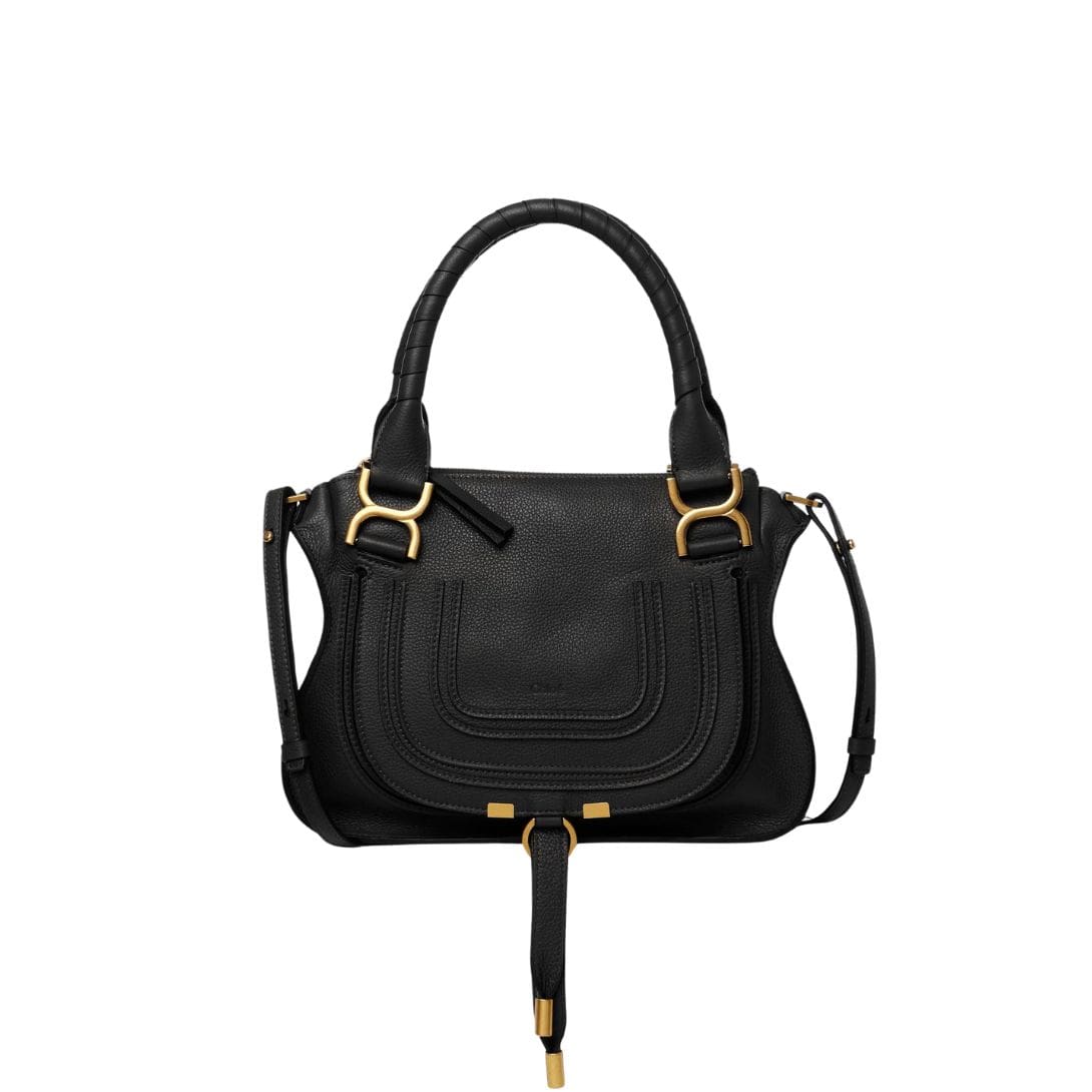 CHLOE MARCIE SMALL DOUBLE CARRY BAG BLACK