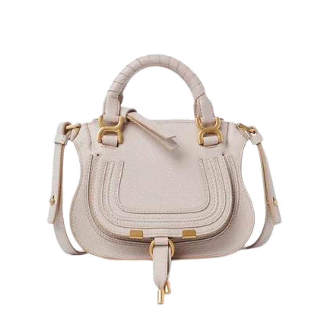 CHLOE MARCIE MINI DOUBLE CARRY BAG WILD GREY