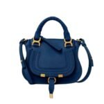CHLOE MARCIE MINI DOUBLE CARRY BAG DEEP DENIM