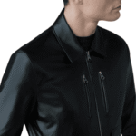 mackage chance spread collar leather jacket