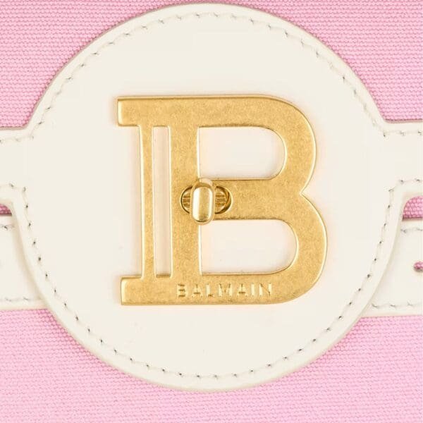 BALMAIN B-BUZZ 23 CANVAS AND LEATHER BAG - Image 5
