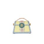 B-Buzz Dynasty Small suede bag with embossed Grid motif and embroidery