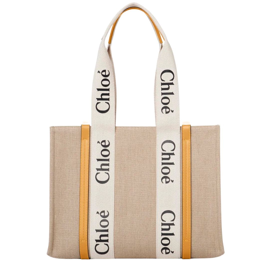 CHLOE MEDIUM WOODY TOTE BAG HONEY GOLD