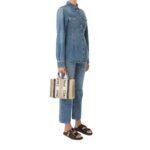 CHLOE SMALL WOODY TOTE BAG WITH STRAP DEEP VIOLIN