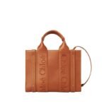 CHLOE SMALL WOODY TOTE BAG CARAMEL