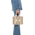 CHLOE SMALL WOODY TOTE BAG CEMENT PINK