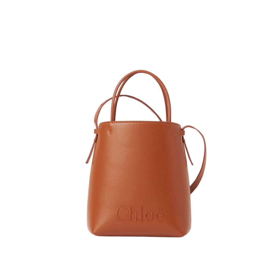 CHLOÉ SENSE MICRO TOTE BAG CARAMEL