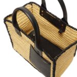 VALEXTRA SOFT TOTE RAFFIA CROCHET MINI BAG