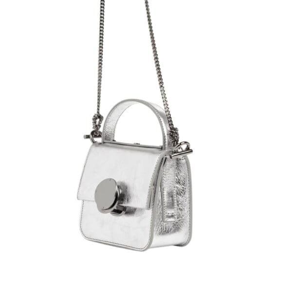 CHLOE PENELOPE MICRO FLAP BAG SILVER