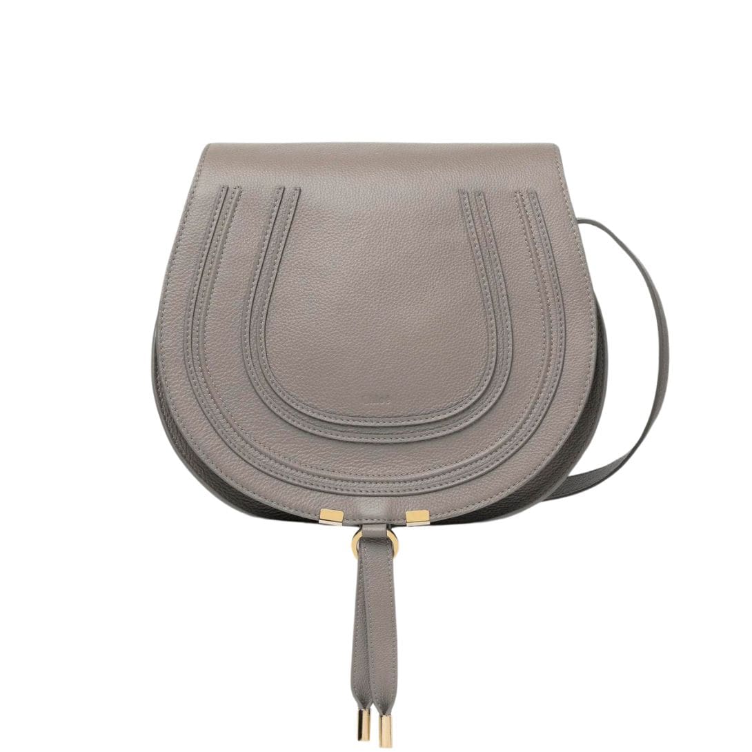 CHLOE MARCIE MEDIUM SADDLE BAG TAN