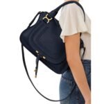 CHLOE MARCIE DOUBLE CARRY BAG NAVY