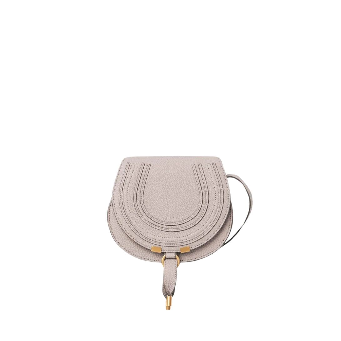 CHLOE MARCIE SMALL SADDLE BAG WILD GREY