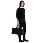 RALPH LAUREN LEATHER-TRIM CANVAS DUFFEL