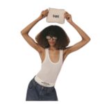 STELLA MCCARTNEY SOS EMBROIDERED ZIP CARDHOLDER