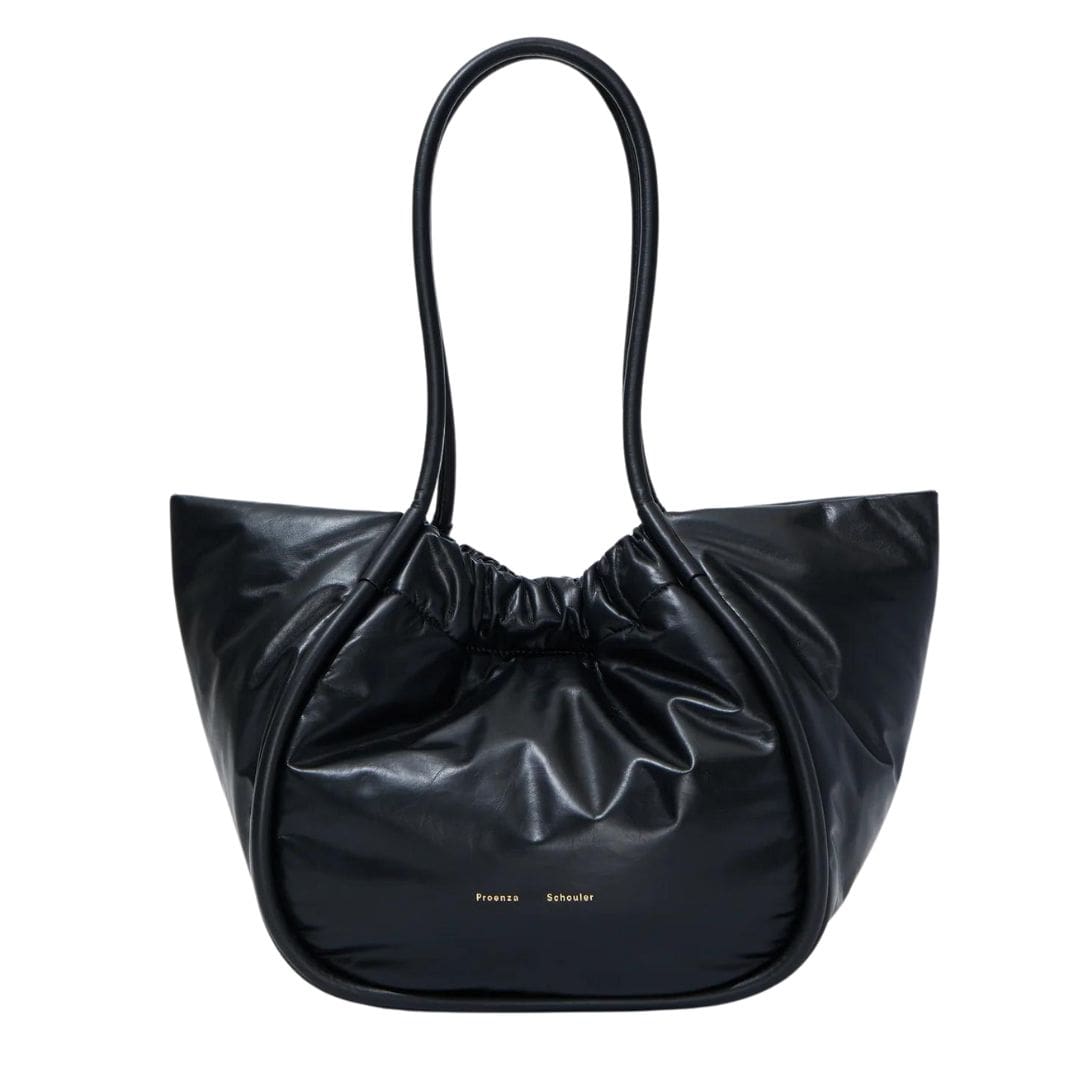 PROENZA LARGE RUCHED TOTE IN PUFFY NAPPA BLACK