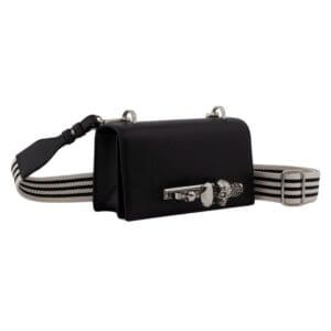 ALEXANDER MCQUEEN MANS THE KNUCKLE SATCHEL IN BLACK