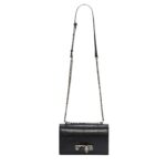ALEXANDER MCQUEEN WOMANS JEWELLED SATCHEL IN BLACKSILVER