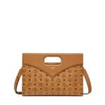 MCM DIAMOND TOTE IN VISETOS LEATHER MIX COGNAC