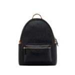 MCM STARK BACKPACK IN EMBOSSED LOGO LEATHER BLACK