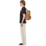 MCM STARK SIDE STUDS BACKPACK IN VISETOS COGNAC