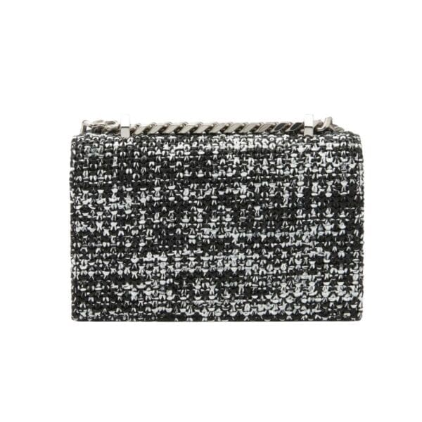 ALEXANDER MCQUEEN WOMANS THE BIKER MINI JEWELLED SATCHEL IN BLACKWHITE