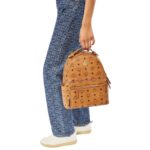 MCM SMALL STARK BACKPACK IN VISETOS COGNAC