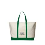 RALPH LAUREN LOGO-EMBROIDERED CANVAS TOTE